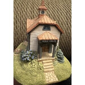 Lilliput Lane SMALL TOWN LIBRARY 1992 American Landmarks Signed By Ray Day VTG